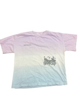 Zara Boys Ombre Tee in Purple, White & Light Blue with Palm Graphic